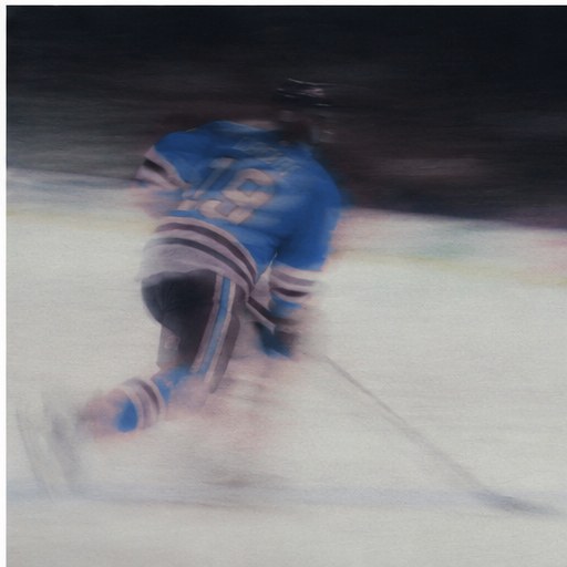 Motion-blurred skater in a Tampa Bay Lightning sweater
